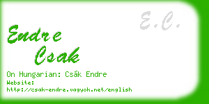 endre csak business card