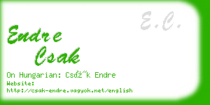 endre csak business card